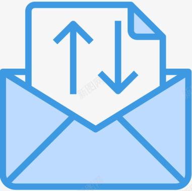 电子邮件搜索引擎优化5蓝色图标图标
