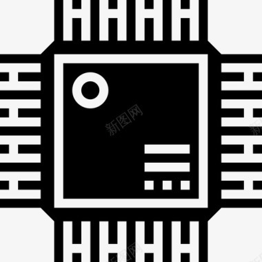 芯片机器人工程4字形图标图标