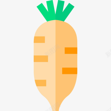 萝卜水果蔬菜3个平的图标图标