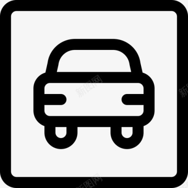 出租车信号灯和禁令直线图标图标