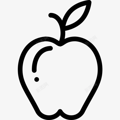 苹果秋季37直线型图标svg_新图网 https://ixintu.com 直线型 秋季37 苹果