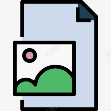 文件文件和文件10线颜色图标图标