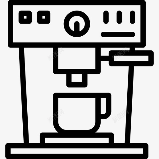 咖啡机咖啡16线性图标svg_新图网 https://ixintu.com 咖啡16 咖啡机 线性