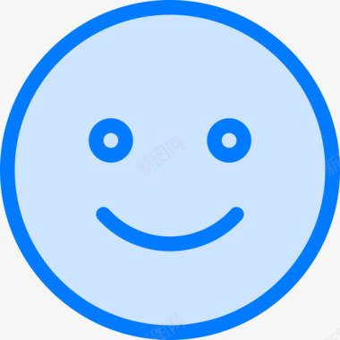 微笑情绪2蓝色图标图标