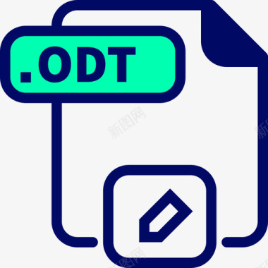 Odt24号文件绿影图标图标