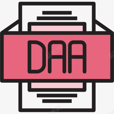 Daa文件类型2线性颜色图标图标