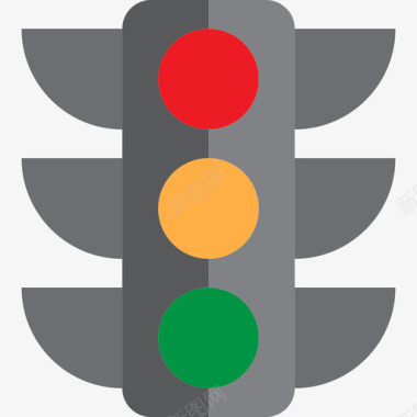交通灯4号灯平坦图标图标