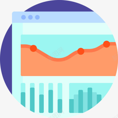 分析数字营销75扁平图标图标