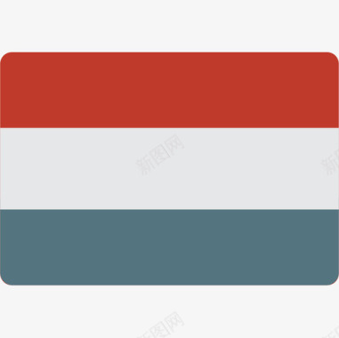 卢森堡国旗15平坦图标图标