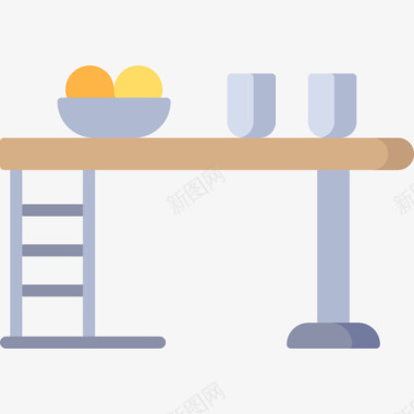 桌子家具48扁平图标图标