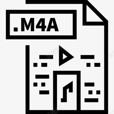 M4a文件25线性图标图标