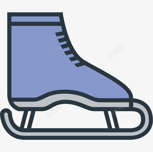 溜冰鞋运动型2线性颜色图标svg_新图网 https://ixintu.com 溜冰鞋 线性颜色 运动型2