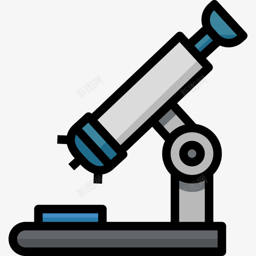 显微镜教育119线颜色图标svg_新图网 https://ixintu.com 教育119 显微镜 线颜色