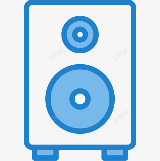 扬声器电子设备4蓝色图标svg_新图网 https://ixintu.com 扬声器 电子设备4 蓝色