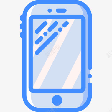 智能手机tech7蓝色图标图标