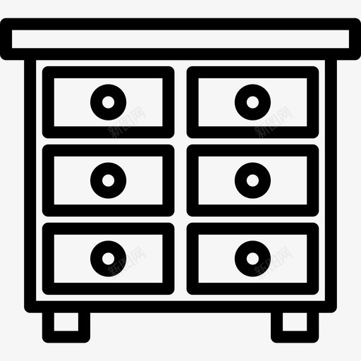 橱柜家具和家居11线性图标svg_新图网 https://ixintu.com 家具和家居11 橱柜 线性