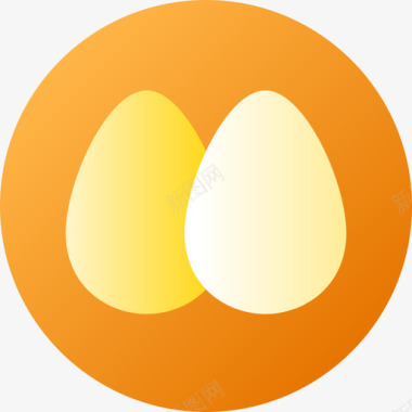 鸡蛋面包店40梯度图标图标