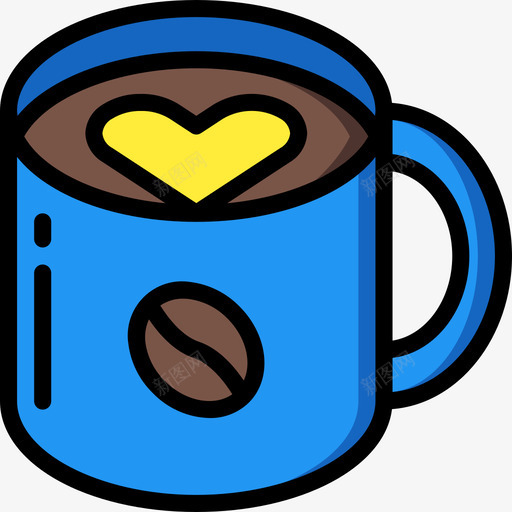 咖啡杯咖啡9线性颜色图标svg_新图网 https://ixintu.com 咖啡9 咖啡杯 线性颜色
