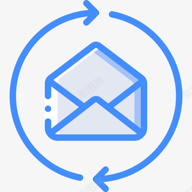 打开邮件技术支持17蓝色图标图标