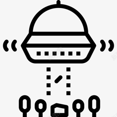 不明飞行物ai4直线型图标图标