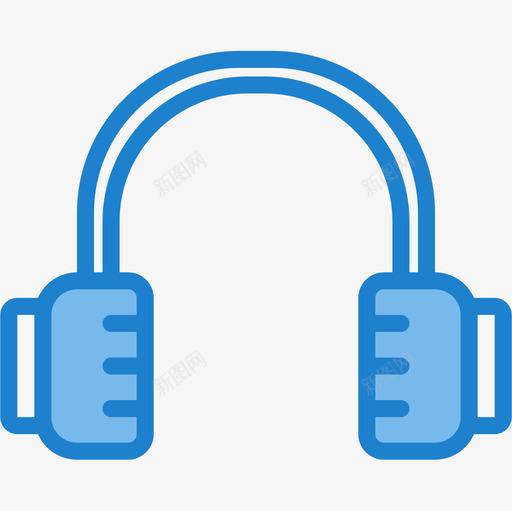 耳机电子设备4蓝色图标svg_新图网 https://ixintu.com 电子设备4 耳机 蓝色