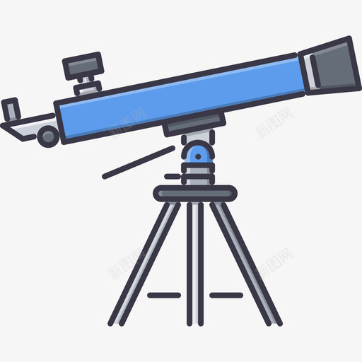 望远镜太空50彩色图标svg_新图网 https://ixintu.com 太空50 彩色 望远镜