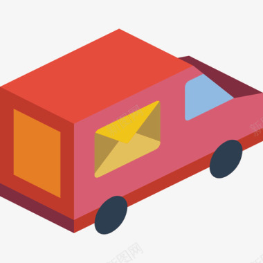 运输卡车包装和运输2扁平图标图标