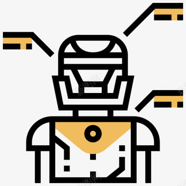分析机器人工程3黄影图标图标