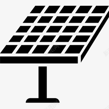 太阳能电池板电力工业4填充图标图标