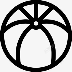 4个沙滩球矢量素材沙滩球水上公园4直线型图标高清图片