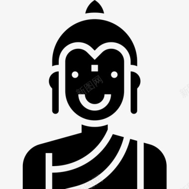 佛陀印度教神3铭文图标图标