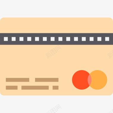 信用卡购物和电子商务6持平图标图标