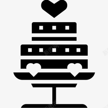婚礼蛋糕婚礼123铭文图标图标