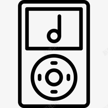 Ipod音乐和乐器7线性图标图标