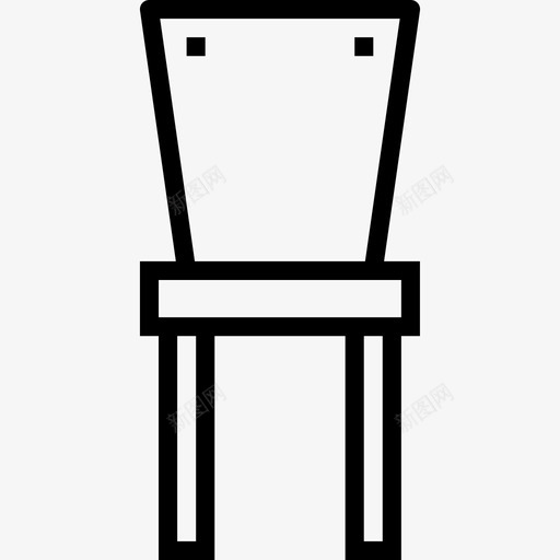椅子家具45直线型图标svg_新图网 https://ixintu.com 家具45 椅子 直线型