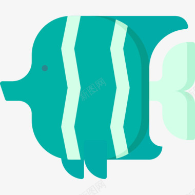 鱼热带17扁平图标图标