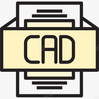 Cad文件类型2线颜色图标图标