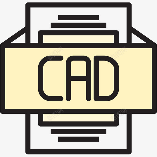 Cad文件类型2线颜色图标svg_新图网 https://ixintu.com Cad 文件类型2 线颜色