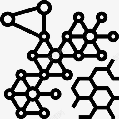 分子遗传学和生物工程线性图标图标