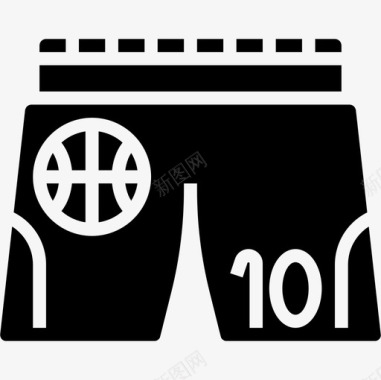 短裤篮球12字形图标图标