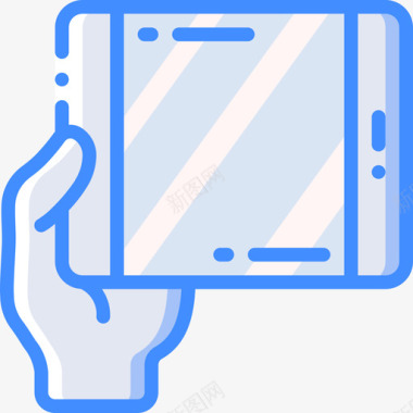 平板电脑手5蓝色图标图标