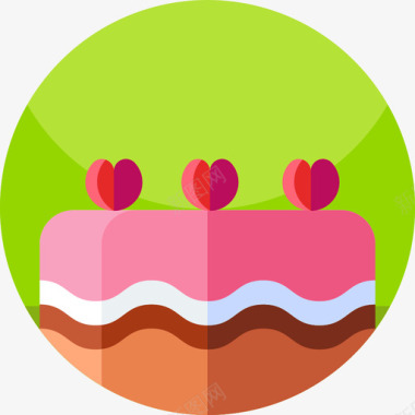 蛋糕糖果店扁平图标图标