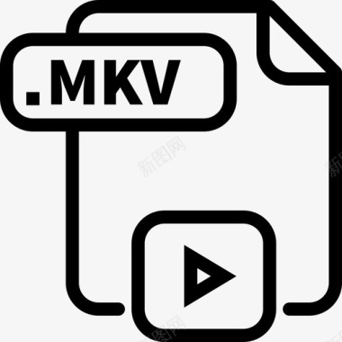 Mkv文件25线性图标图标