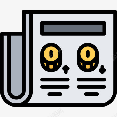 报纸钱58彩色图标图标