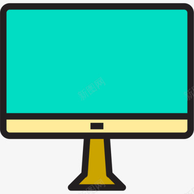 电脑办公用品2线性颜色图标图标