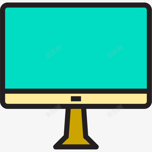 电脑办公用品2线性颜色图标svg_新图网 https://ixintu.com 办公用品2 电脑 线性颜色