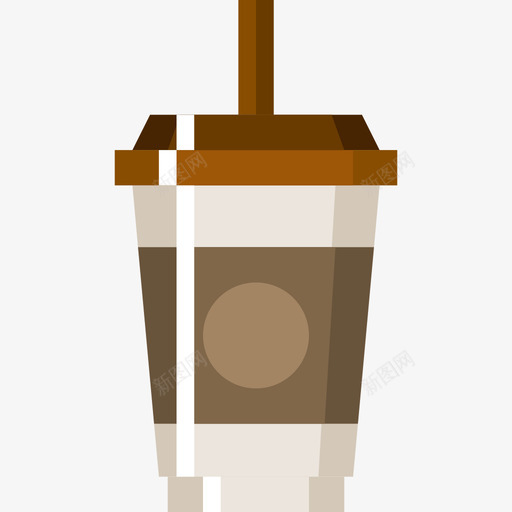 冷咖啡咖啡店平面图标svg_新图网 https://ixintu.com 冷咖啡 咖啡店平面图标