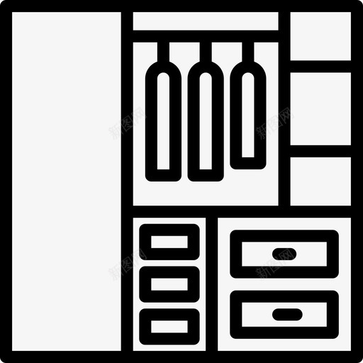壁橱家具和家居11线性图标svg_新图网 https://ixintu.com 壁橱 家具和家居11 线性