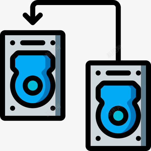 硬盘数据恢复5线性彩色图标svg_新图网 https://ixintu.com 数据恢复5 硬盘 线性彩色