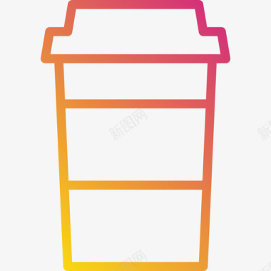 咖啡杯咖啡34梯度图标图标